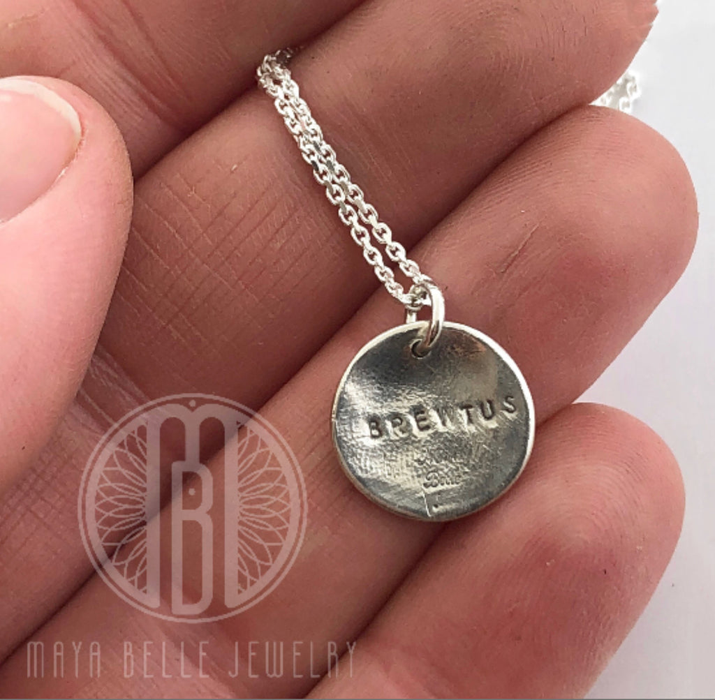 Pet Pawprint Keepsake Charm Necklace - Maya Belle Jewelry