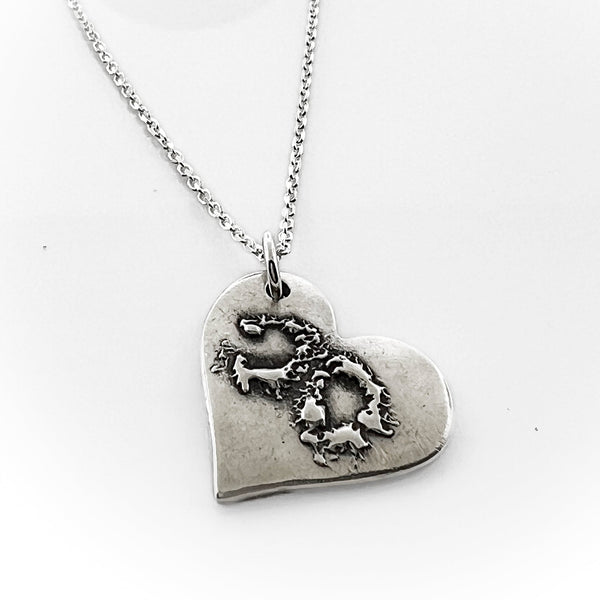 Dog nose print taken from an ink print or photo - Maya Belle Jewelry