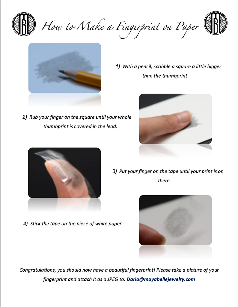 Custom Guitar Pick Fingerprint with Handwriting - Maya Belle Jewelry
