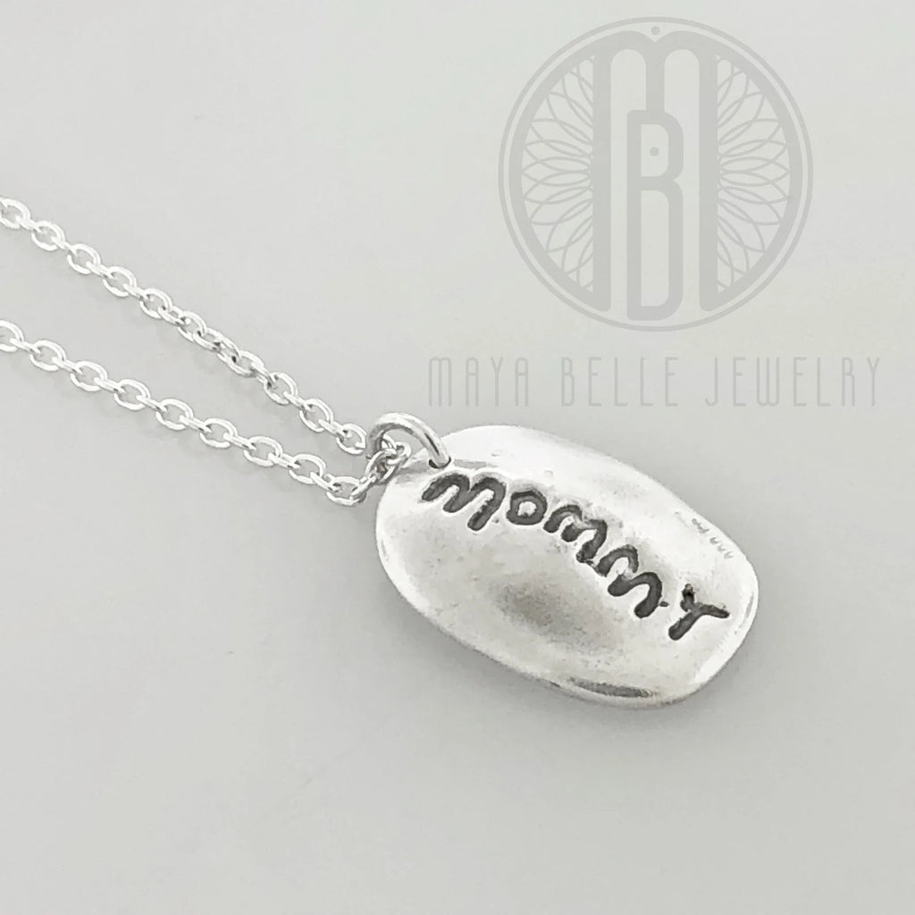 Child's molded fingerprint and handwriting - Maya Belle Jewelry