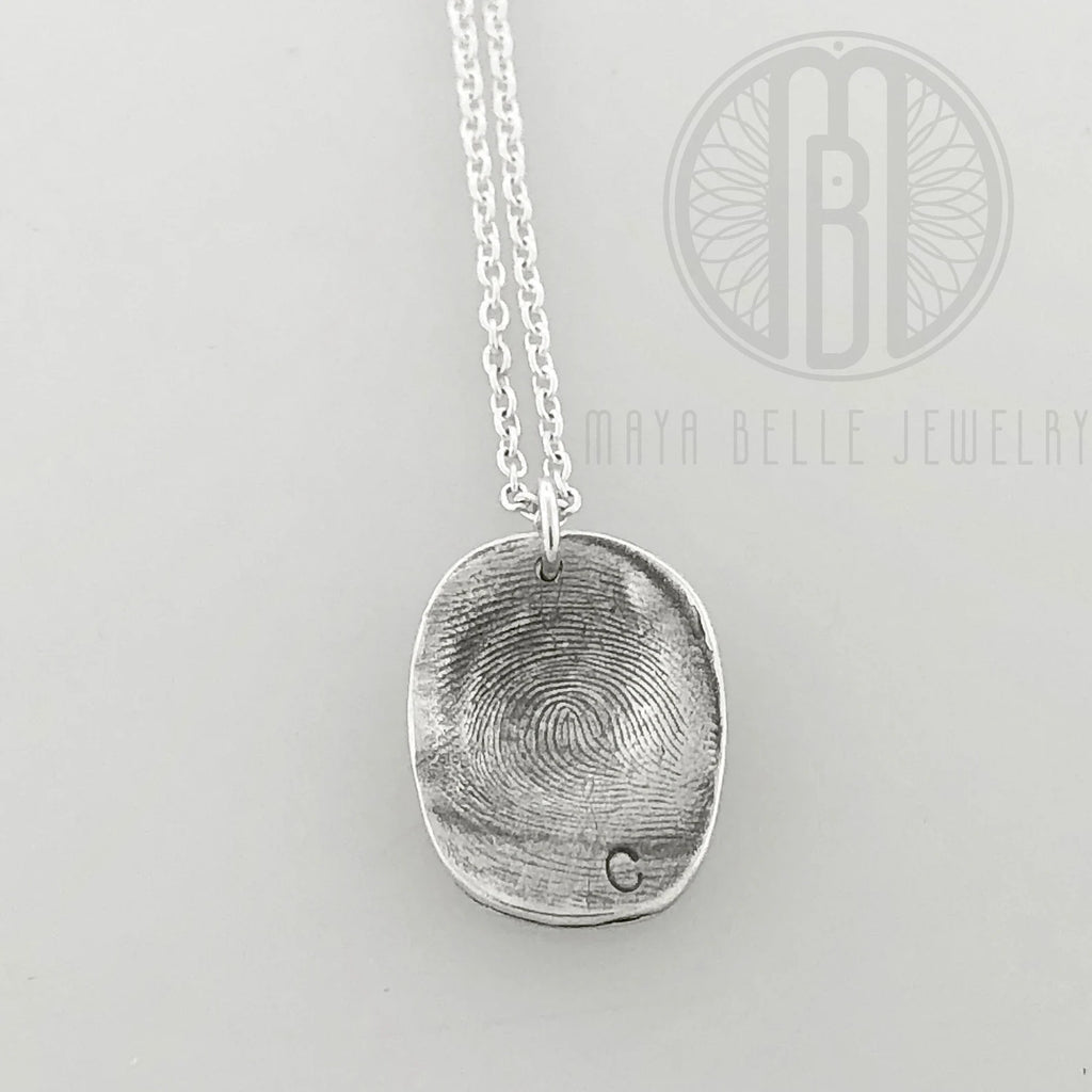 Child's molded fingerprint and handwriting - Maya Belle Jewelry