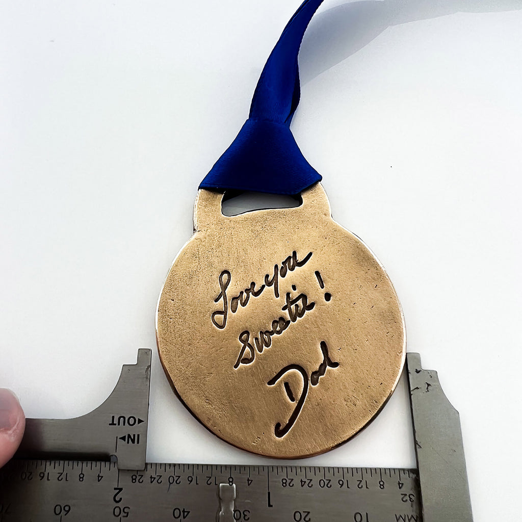 Handwriting keepsake ornament - Maya Belle Jewelry
