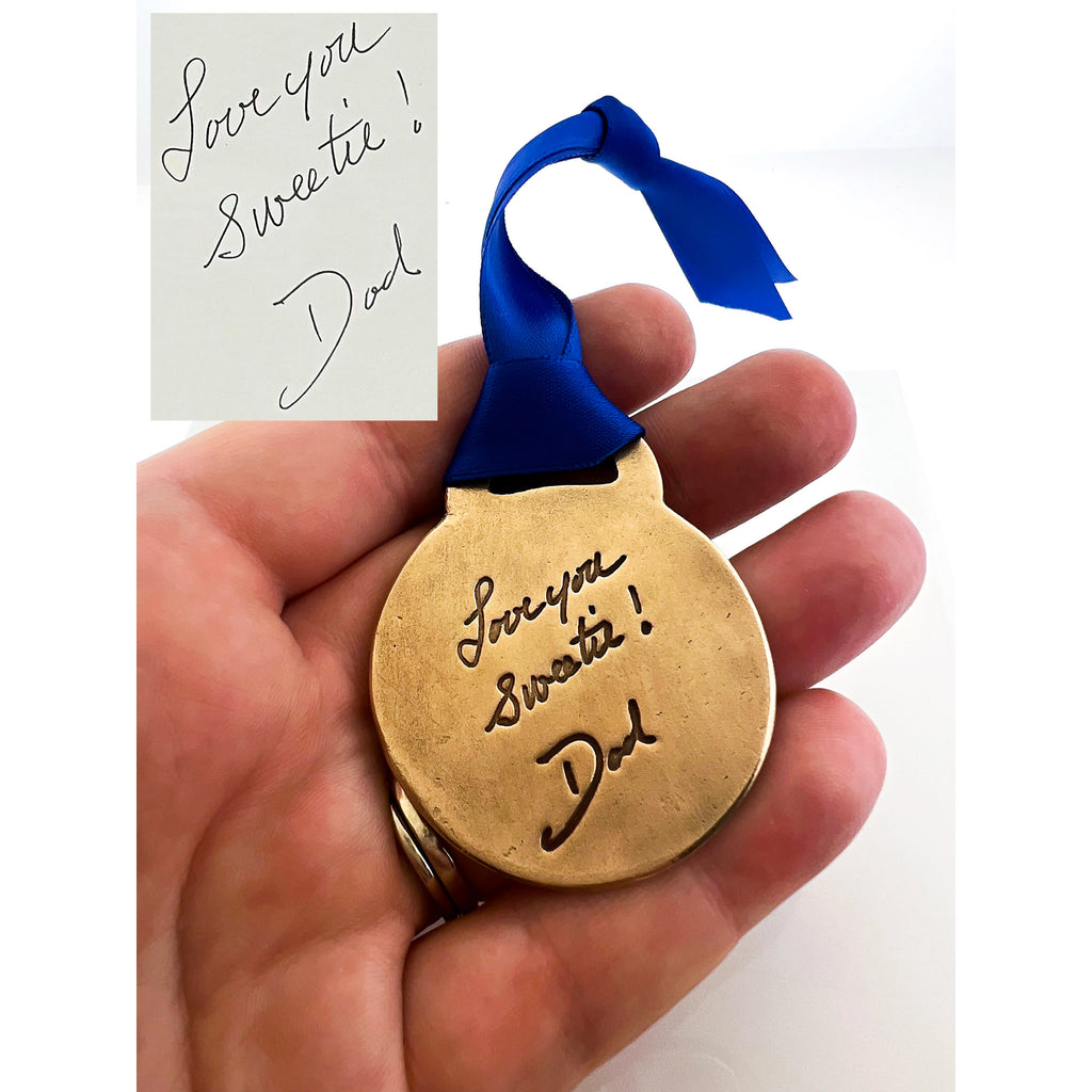 Handwriting keepsake ornament - Maya Belle Jewelry
