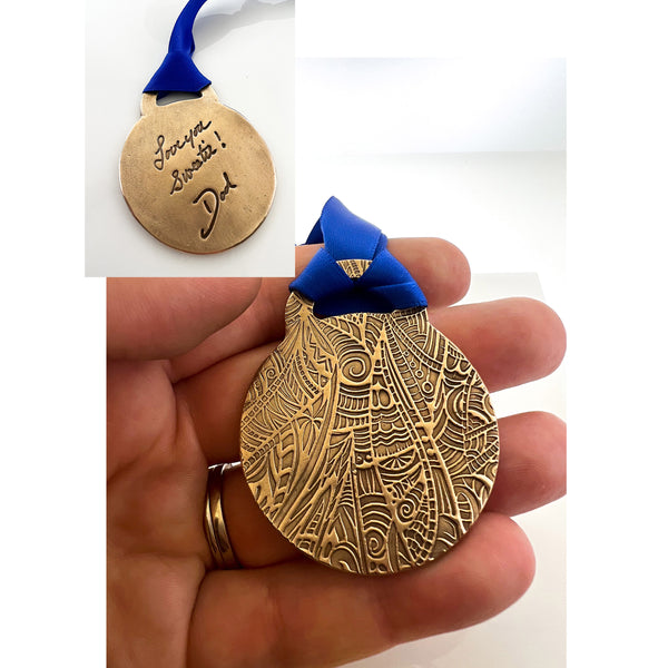Handwriting keepsake ornament - Maya Belle Jewelry