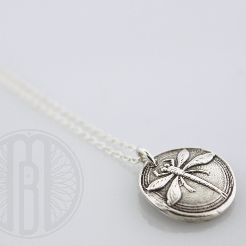 Dragonfly Pendant in Silver or Bronze - Maya Belle Jewelry