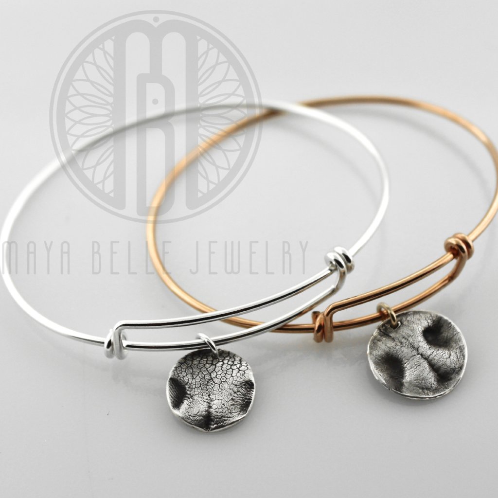 Pet Nose or paw Bangle bracelet - Maya Belle Jewelry