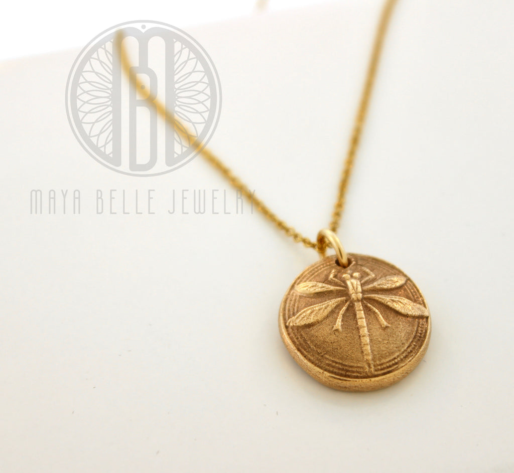 Dragonfly Fingerprint necklace - Maya Belle Jewelry