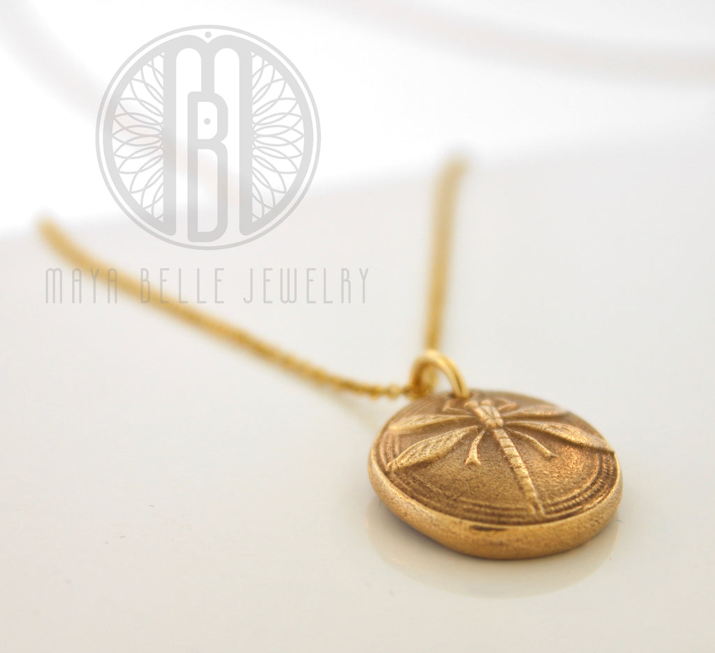 Dragonfly Fingerprint necklace - Maya Belle Jewelry