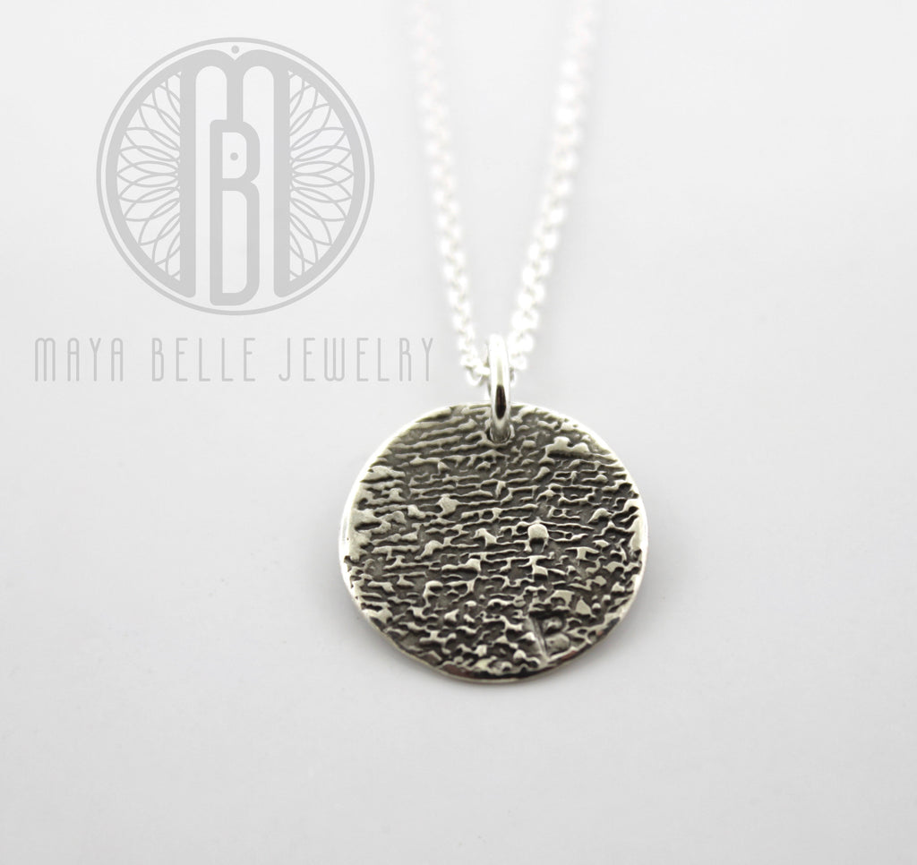Small Print Pendant Necklace - Maya Belle Jewelry