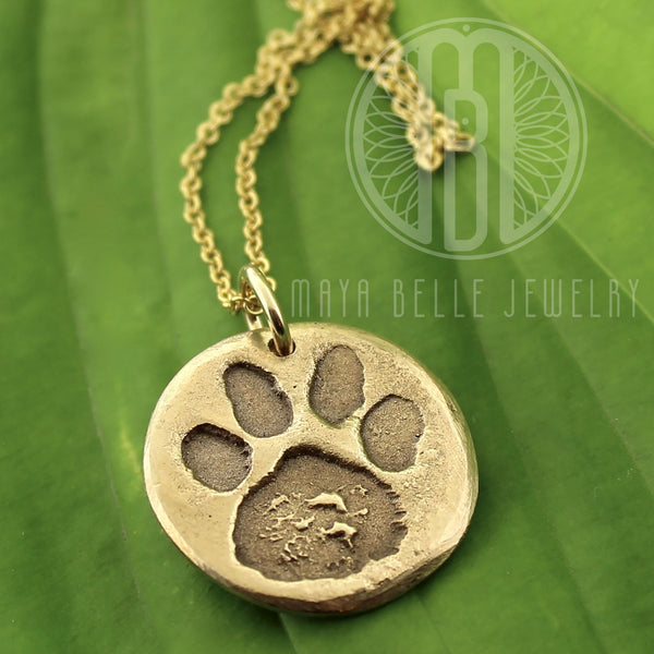 Pet paw print or nose print keepsake • DOGPRINT necklace - Maya Belle Jewelry