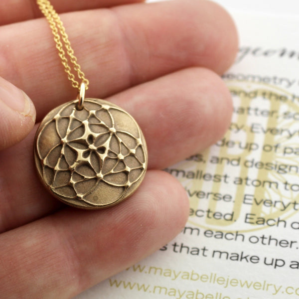 Seed of Life • Sacred Geometry pendant and necklace - Maya Belle Jewelry