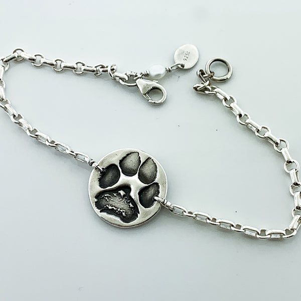 Pet Pawprint Keepsake Charm Bracelet - Maya Belle Jewelry 