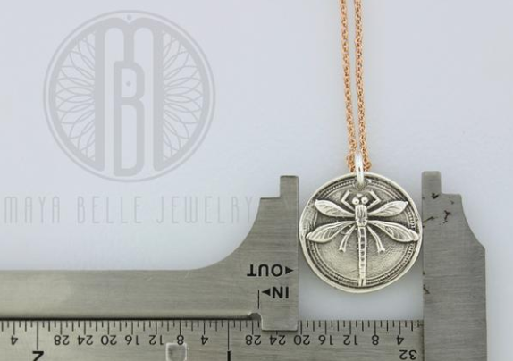Dragonfly Fingerprint necklace - Maya Belle Jewelry