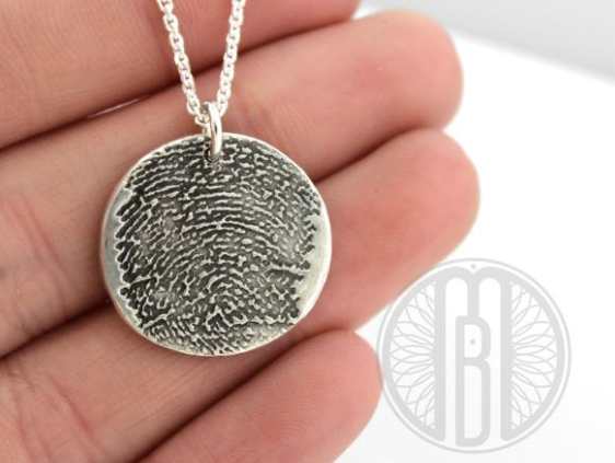 Mandala Fingerprint Necklace - Maya Belle Jewelry