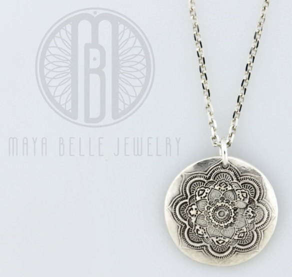 Mandala Fingerprint Necklace - Maya Belle Jewelry