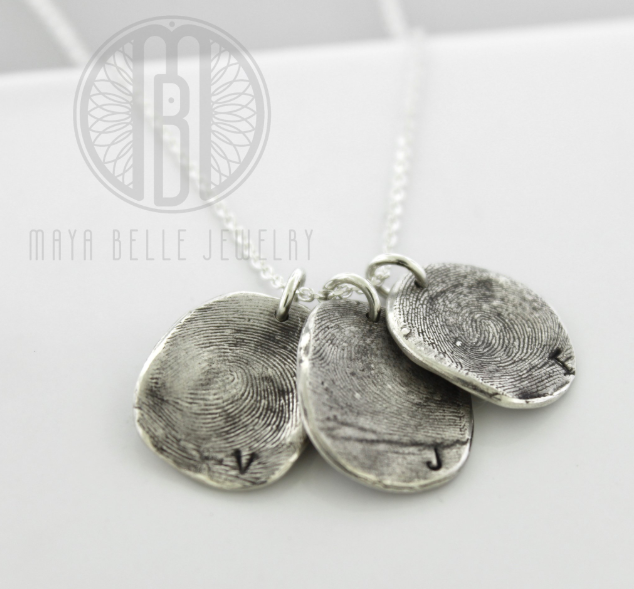 Fingerprint mold necklace - Maya Belle Jewelry