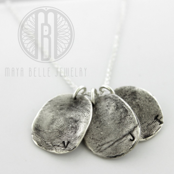 Fingerprint mold necklace - Maya Belle Jewelry