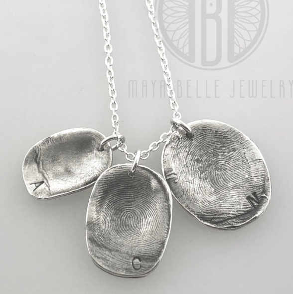 Fingerprint mold necklace - Maya Belle Jewelry