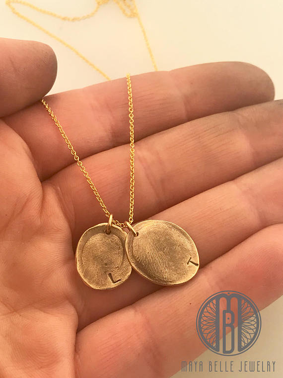 Fingerprint mold necklace - Maya Belle Jewelry