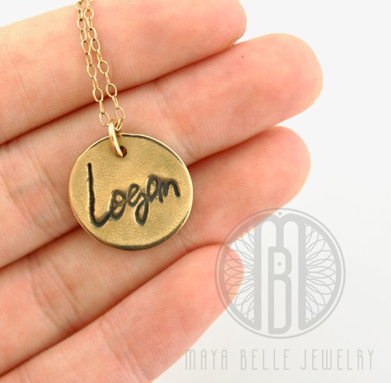 Actual handwriting necklace - Maya Belle Jewelry