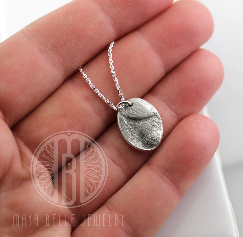 Cat Paw print charm necklace