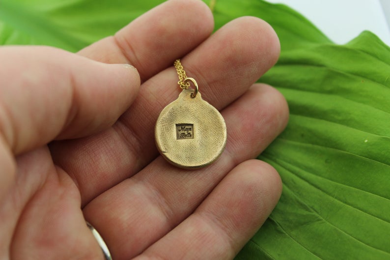 Padre Pio medal • gold Padre Pio medallion • saints medals • religious medals - Maya Belle Jewelry