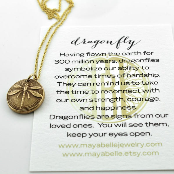 Dragonfly Fingerprint necklace - Maya Belle Jewelry