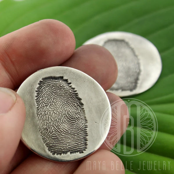 Fingerprint Pocket Good Luck Charm Coin - Maya Belle Jewelry