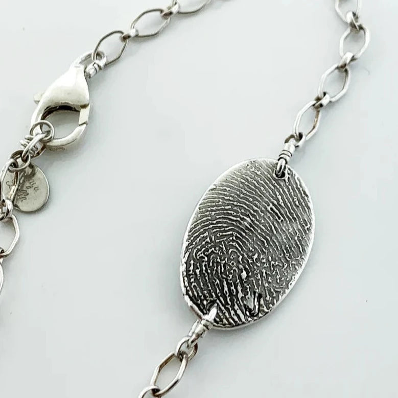 Fingerprint Keepsake Charm Bracelet - Maya Belle Jewelry