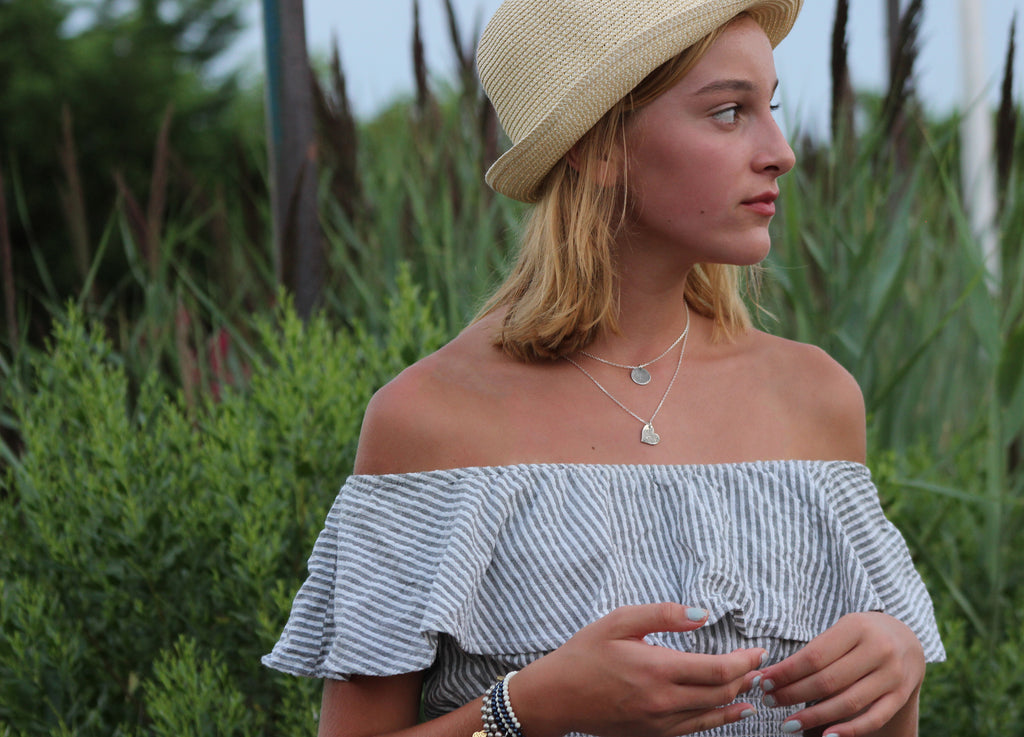 Classic Fingerprint necklace in puffy heart shape - Maya Belle Jewelry