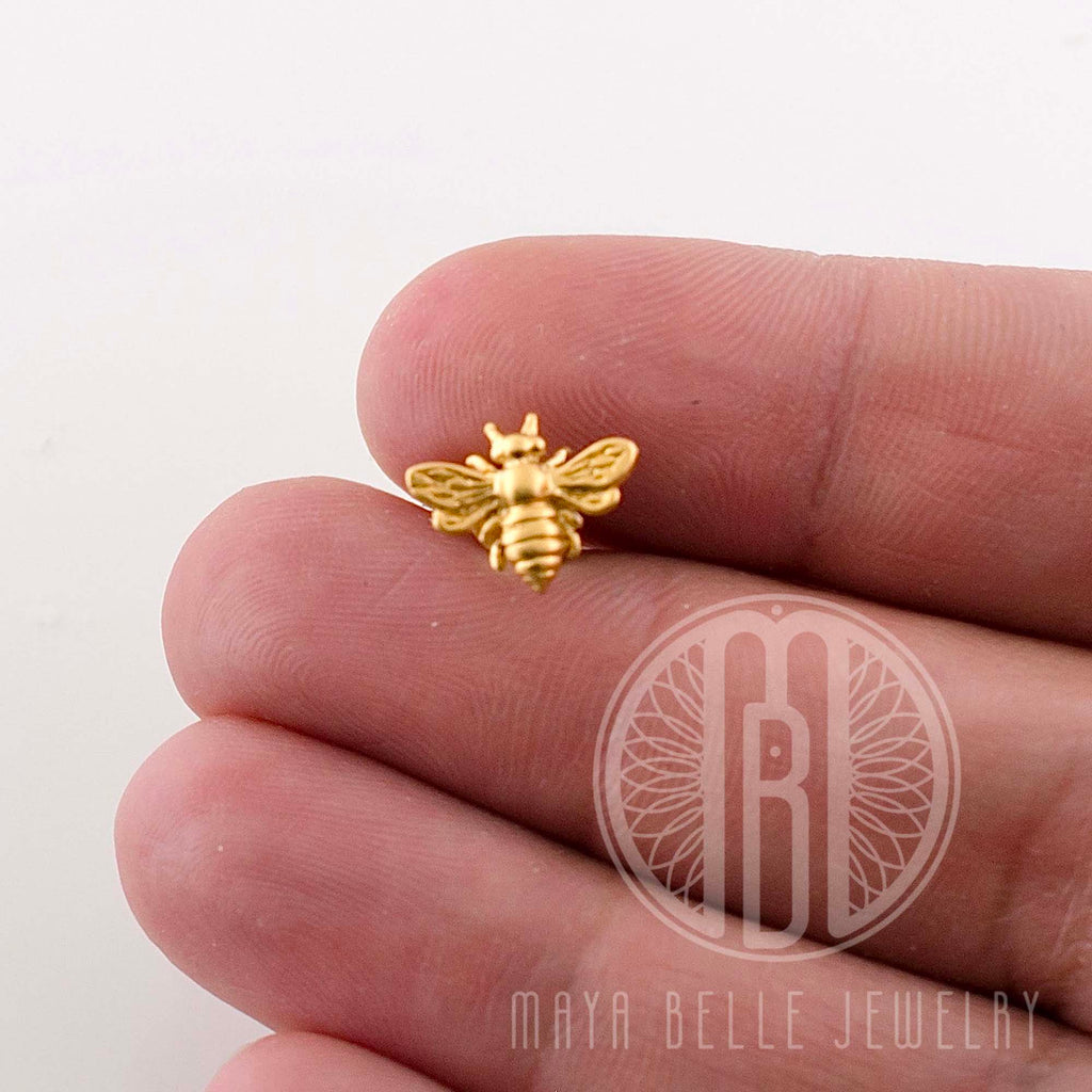 24k gold vermeil Gold Honey Bee necklace - Maya Belle Jewelry
