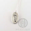 Baby's footprint necklace keepsake - Maya Belle Jewelry 