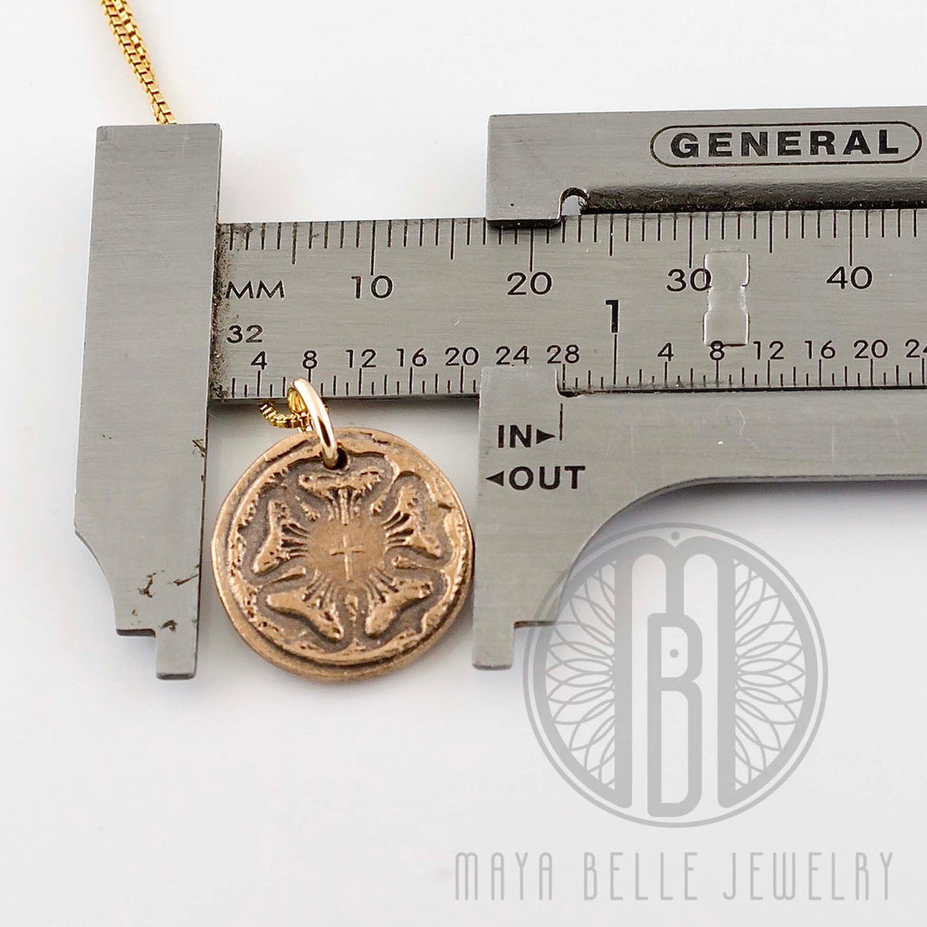 Rustic Luther Rose Necklace bronze and gold - Maya Belle Jewelry