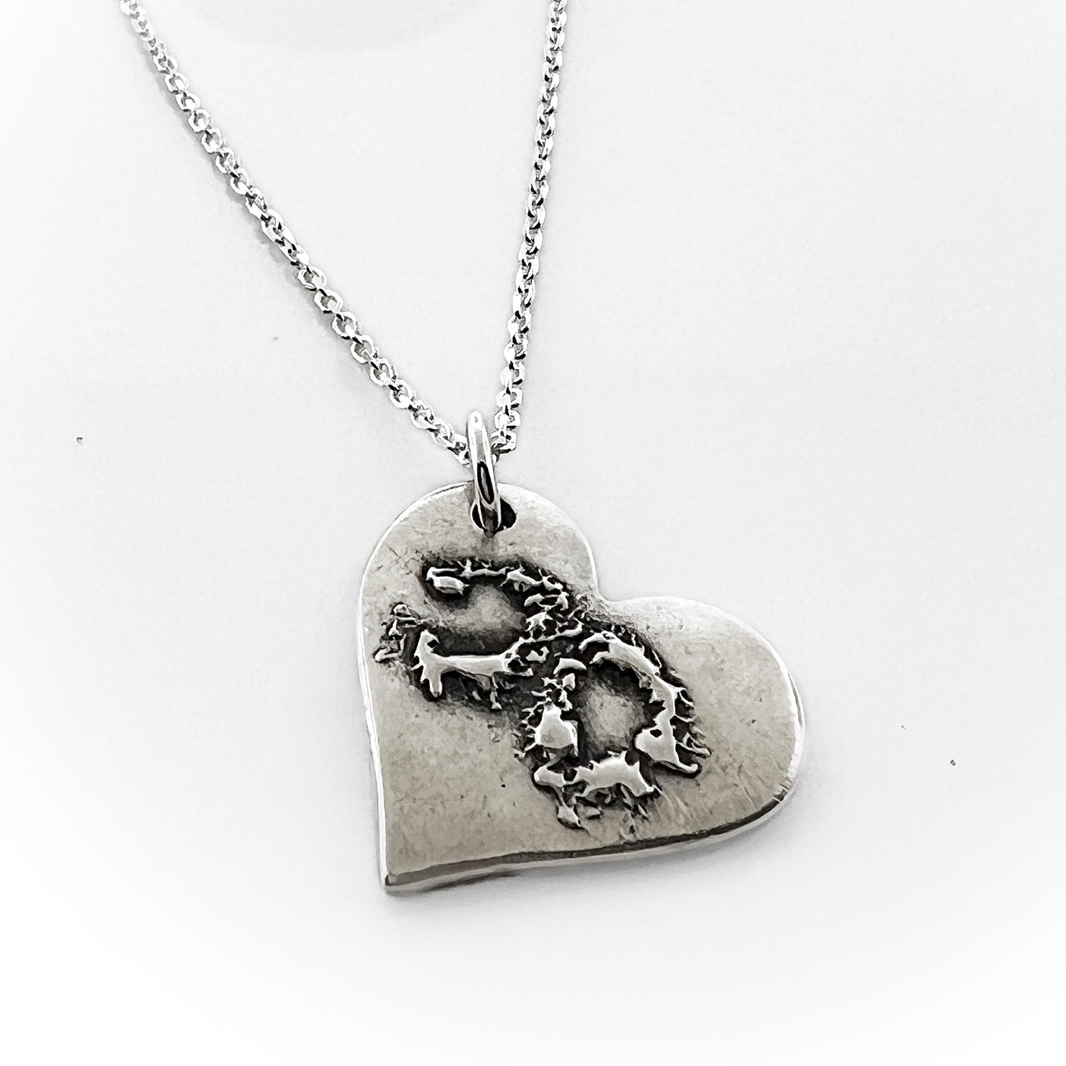 Dog nose print taken from an ink print or photo - Maya Belle Jewelry 
