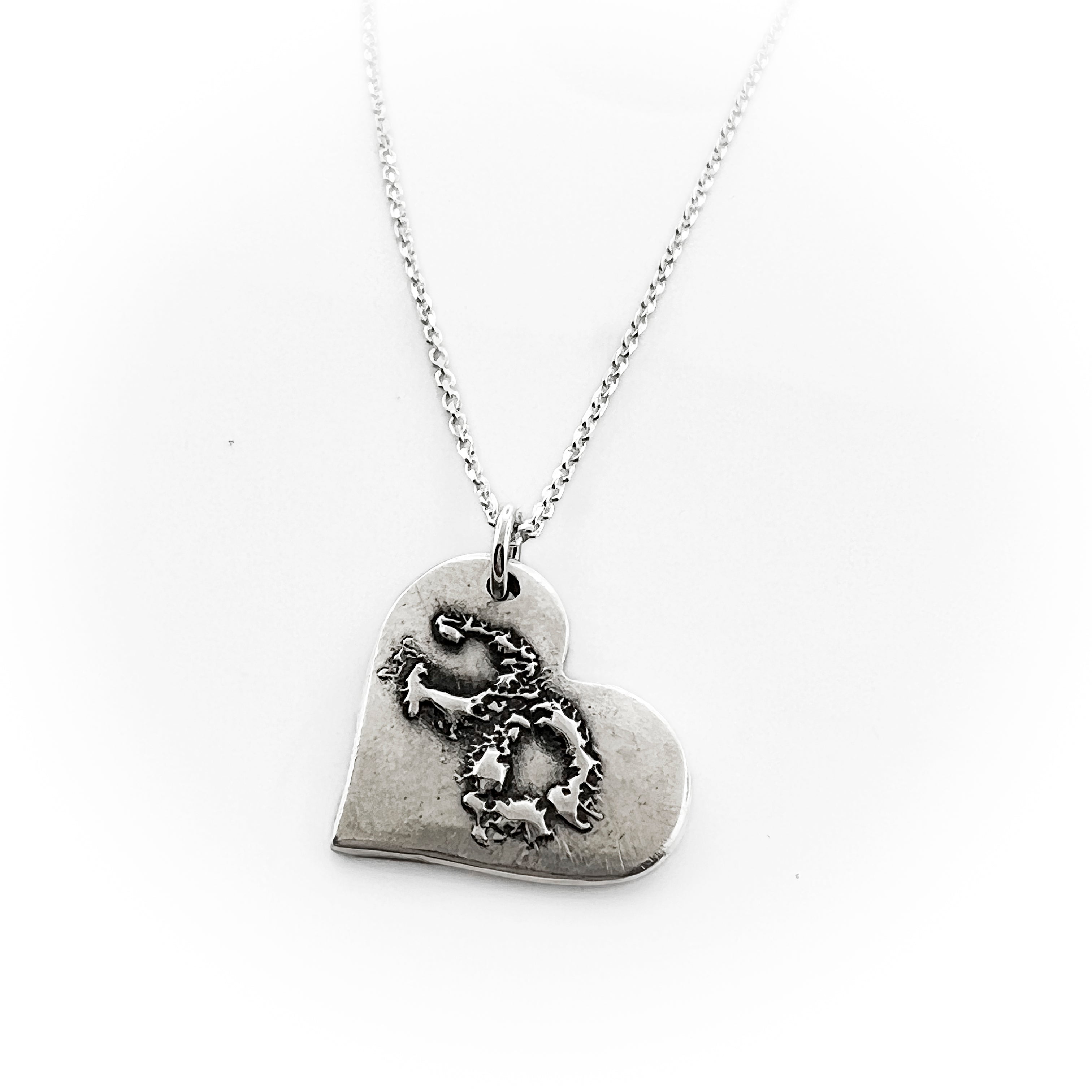 Dog nose print taken from an ink print or photo - Maya Belle Jewelry 