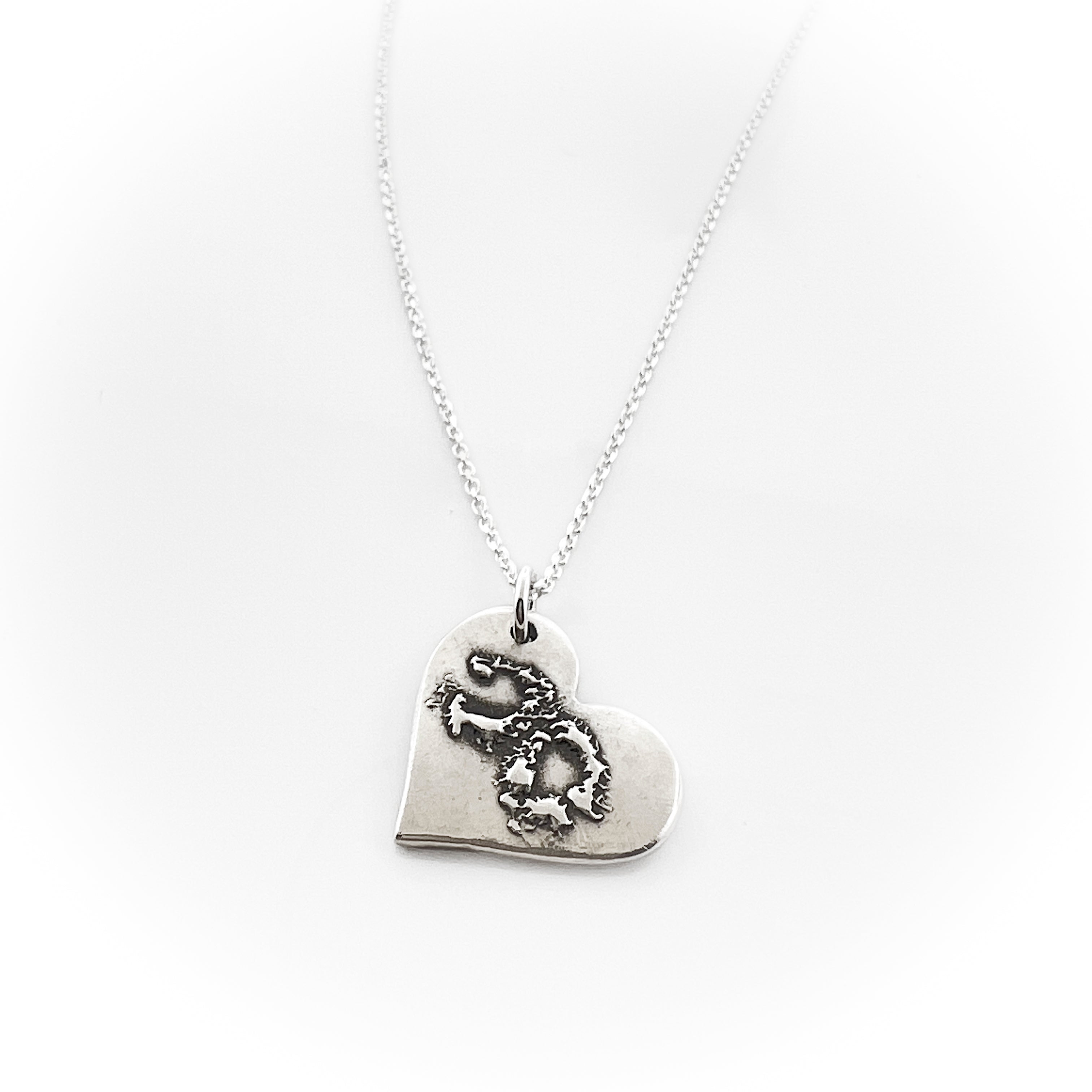 Dog nose print taken from an ink print or photo - Maya Belle Jewelry 
