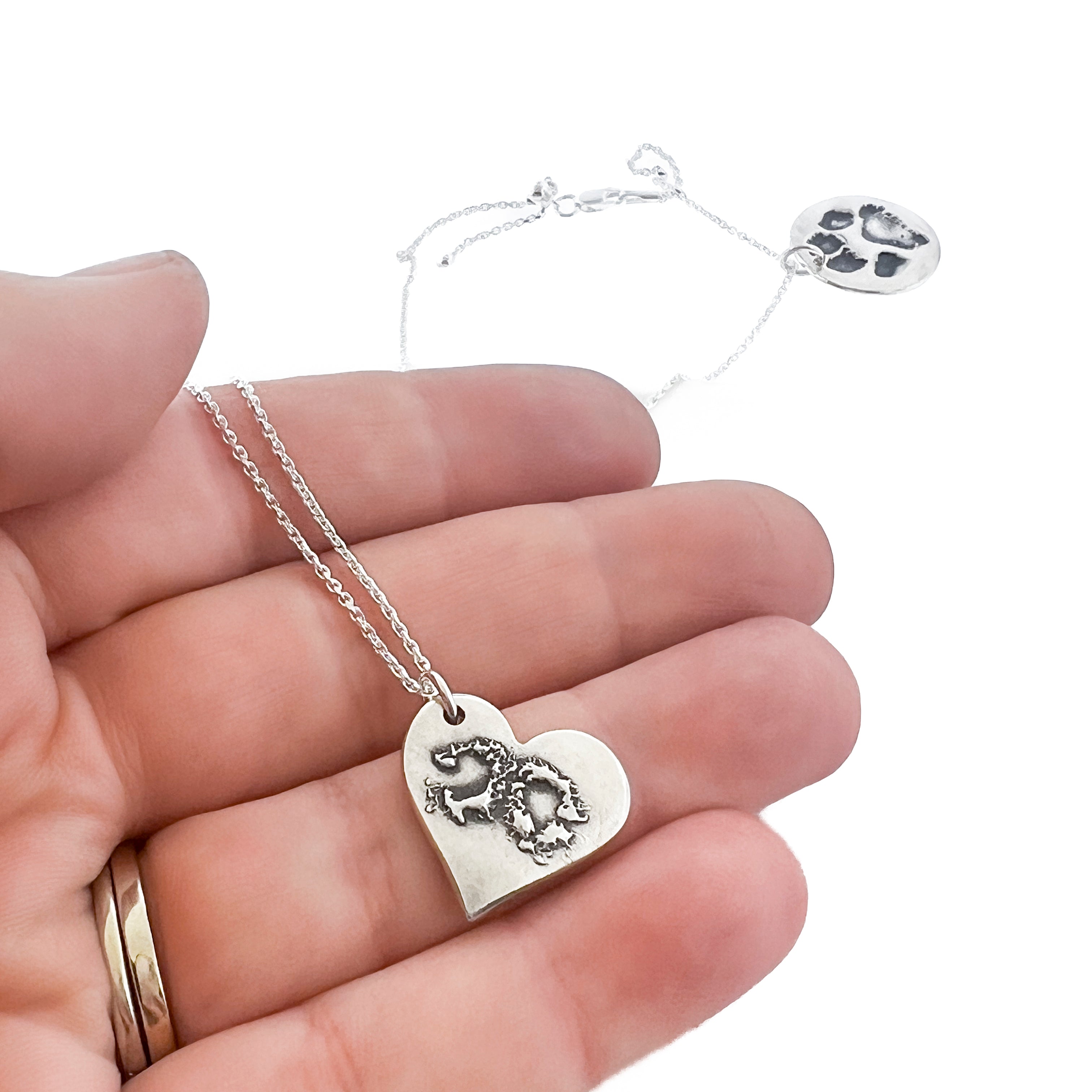 Dog nose print taken from an ink print or photo - Maya Belle Jewelry 