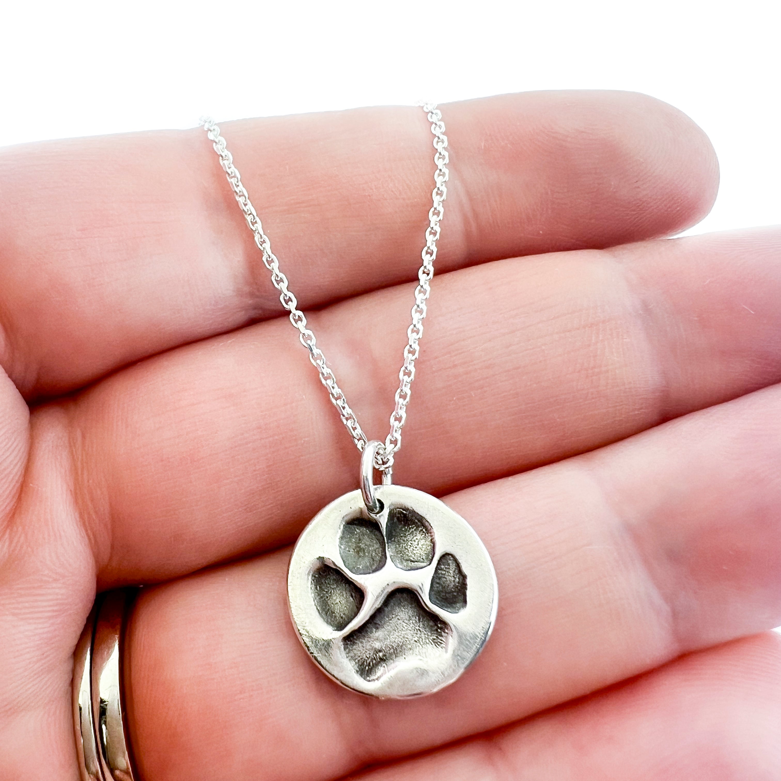 Pet Paw Print Keepsake Charm Necklace - Maya Belle Jewelry 