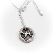 Pet Paw Print Keepsake Charm Necklace - Maya Belle Jewelry 