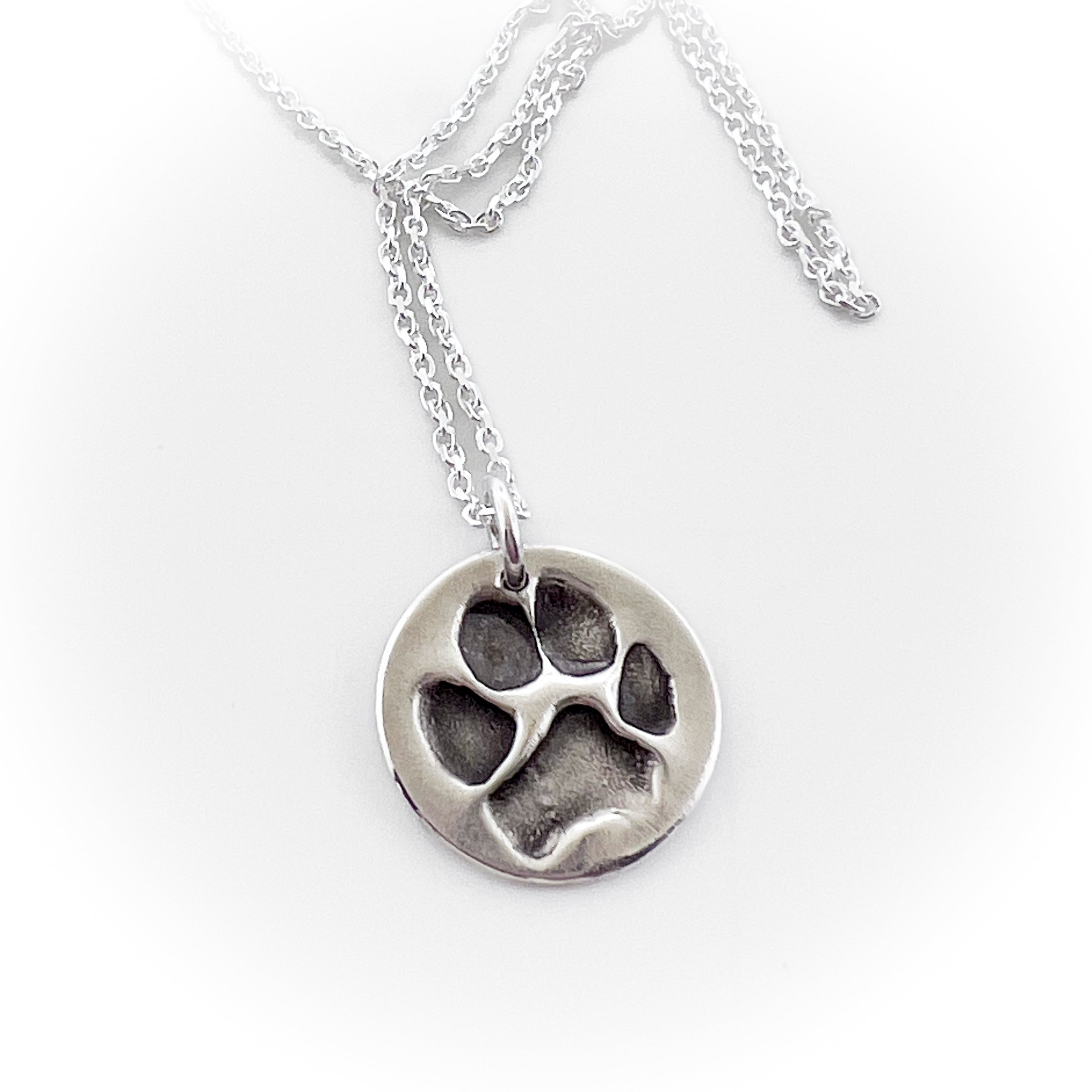 Pet Paw Print Keepsake Charm Necklace - Maya Belle Jewelry 
