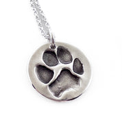 Pet Paw Print Keepsake Charm Necklace - Maya Belle Jewelry 