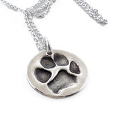 Pet Paw Print Keepsake Charm Necklace - Maya Belle Jewelry 