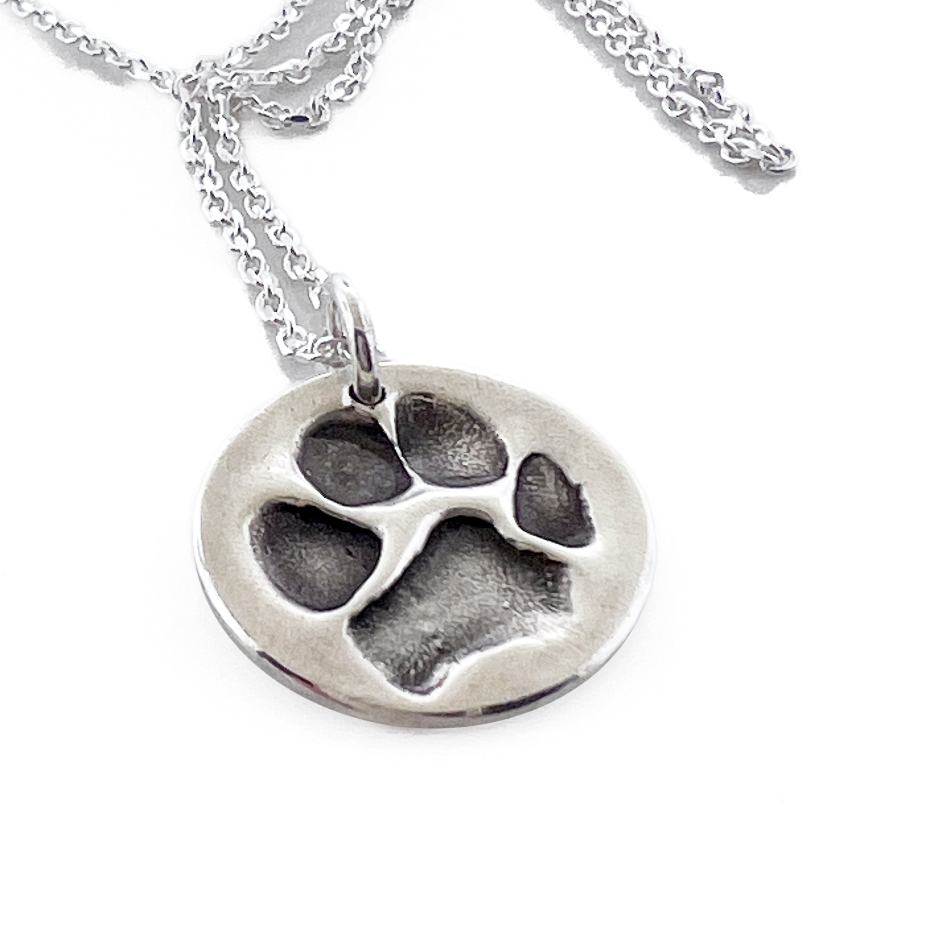 Pet Paw Print Keepsake Charm Necklace - Maya Belle Jewelry 