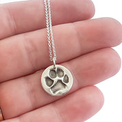 Pet Paw Print Keepsake Charm Necklace - Maya Belle Jewelry 