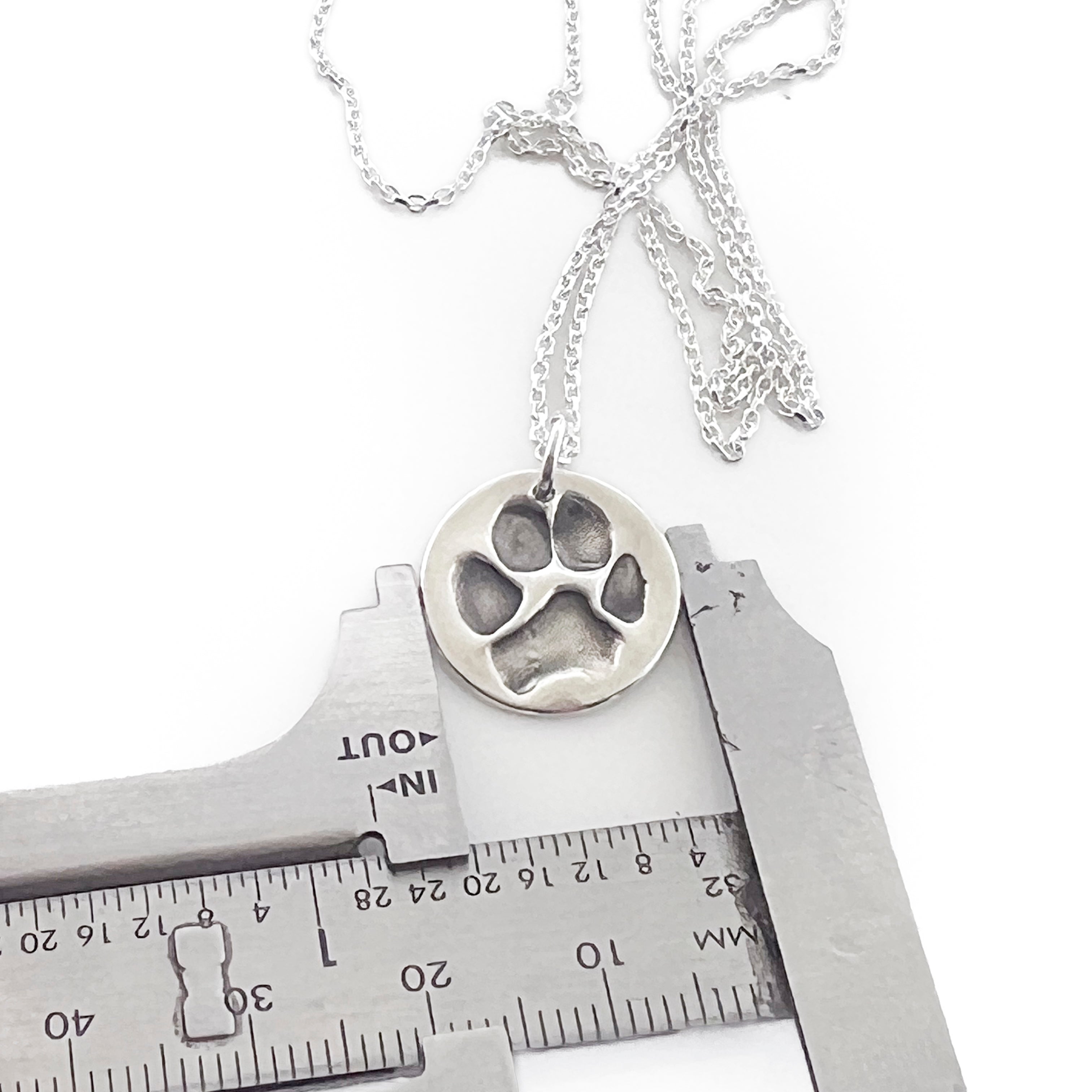 Pet Paw Print Keepsake Charm Necklace - Maya Belle Jewelry 