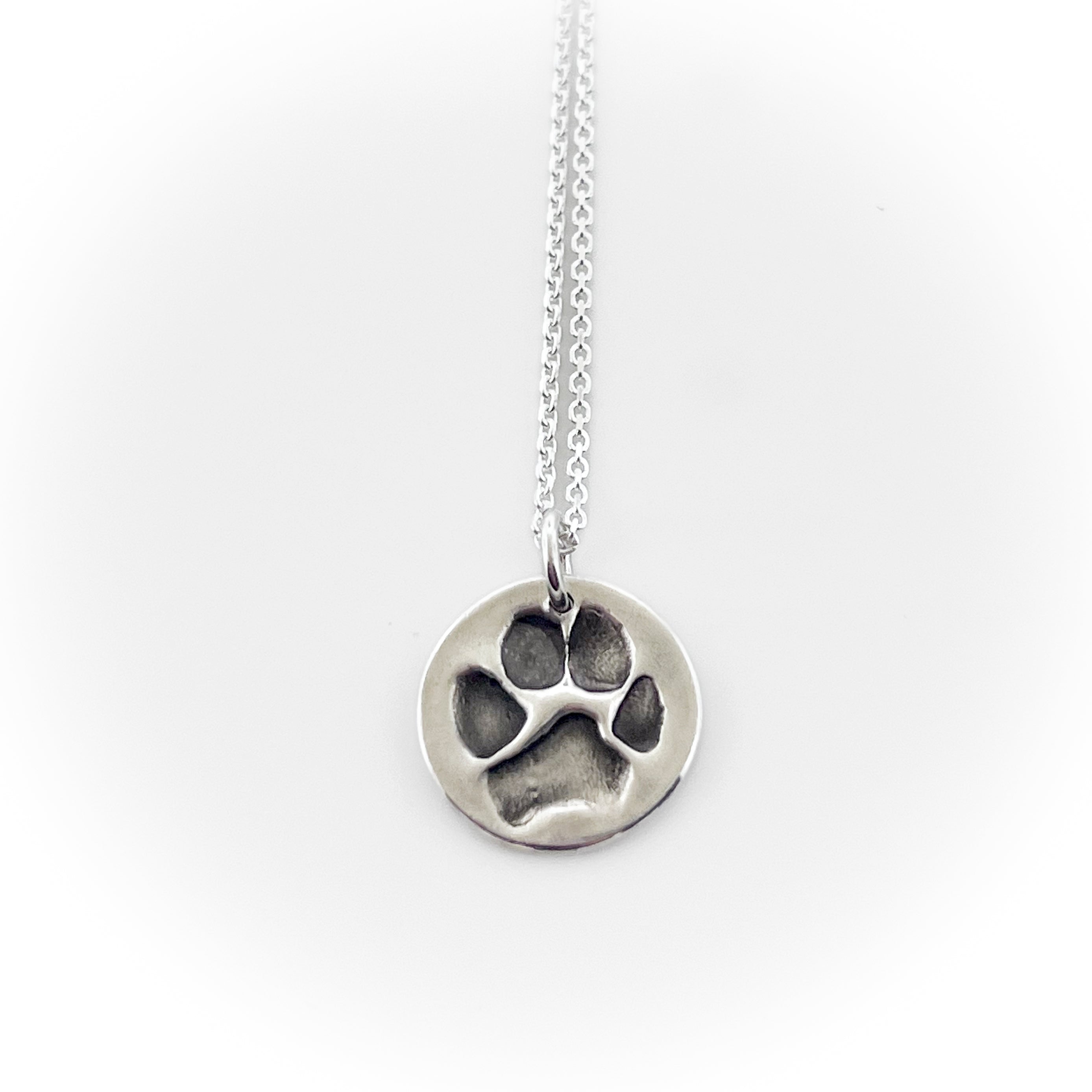 Pet Paw Print Keepsake Charm Necklace - Maya Belle Jewelry 
