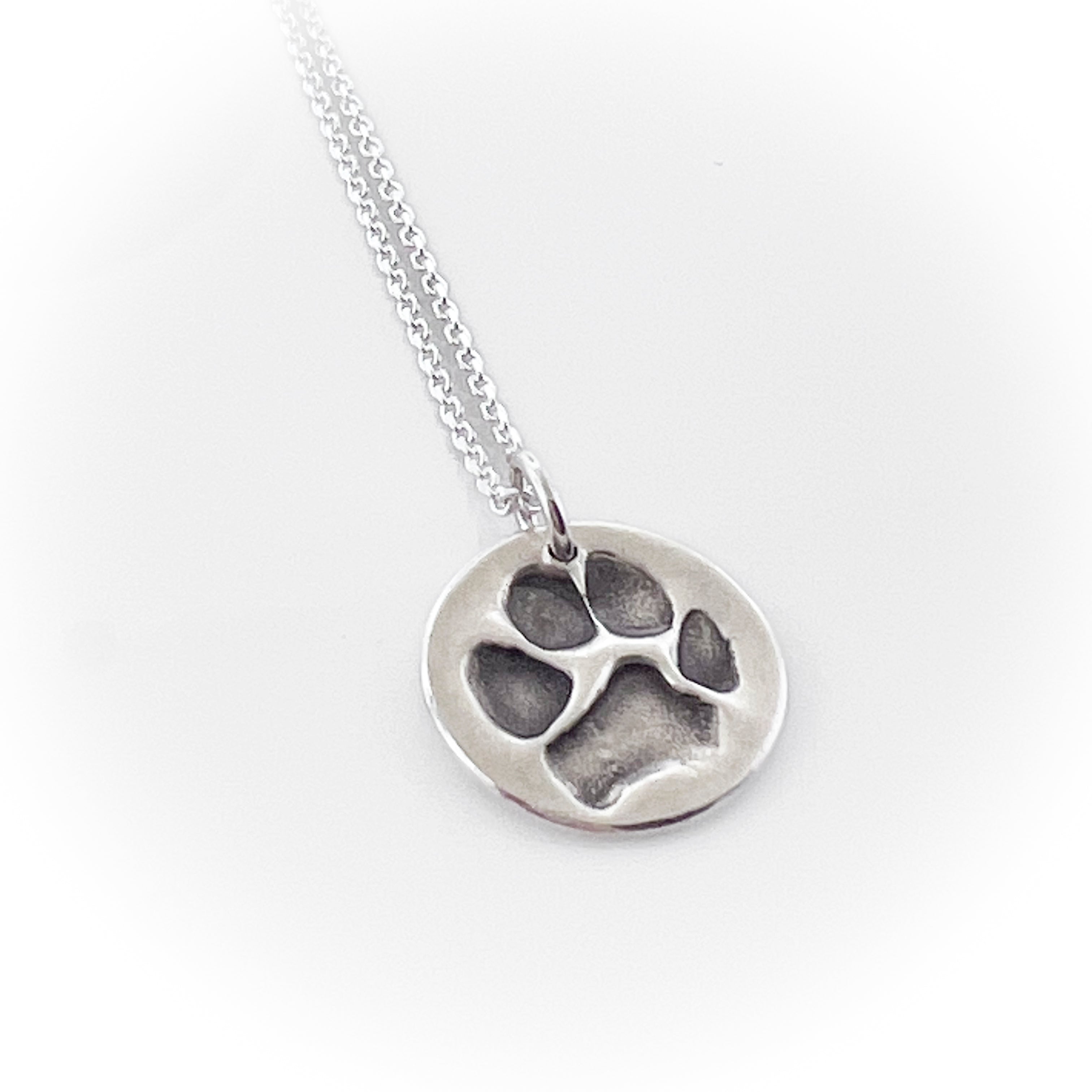 Pet Paw Print Keepsake Charm Necklace - Maya Belle Jewelry 