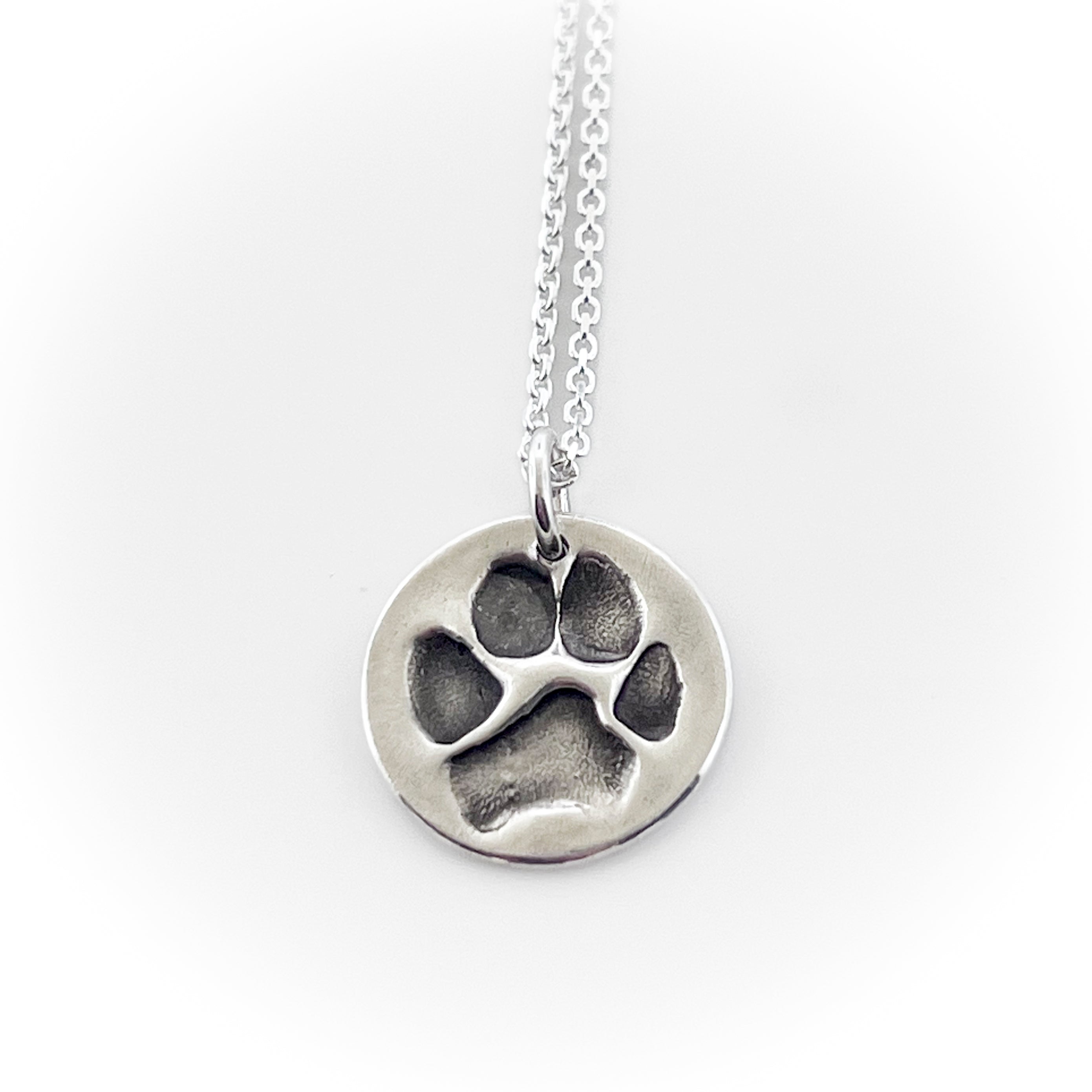 Pet Paw Print Keepsake Charm Necklace - Maya Belle Jewelry 