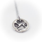 Pet Paw Print Keepsake Charm Necklace - Maya Belle Jewelry 