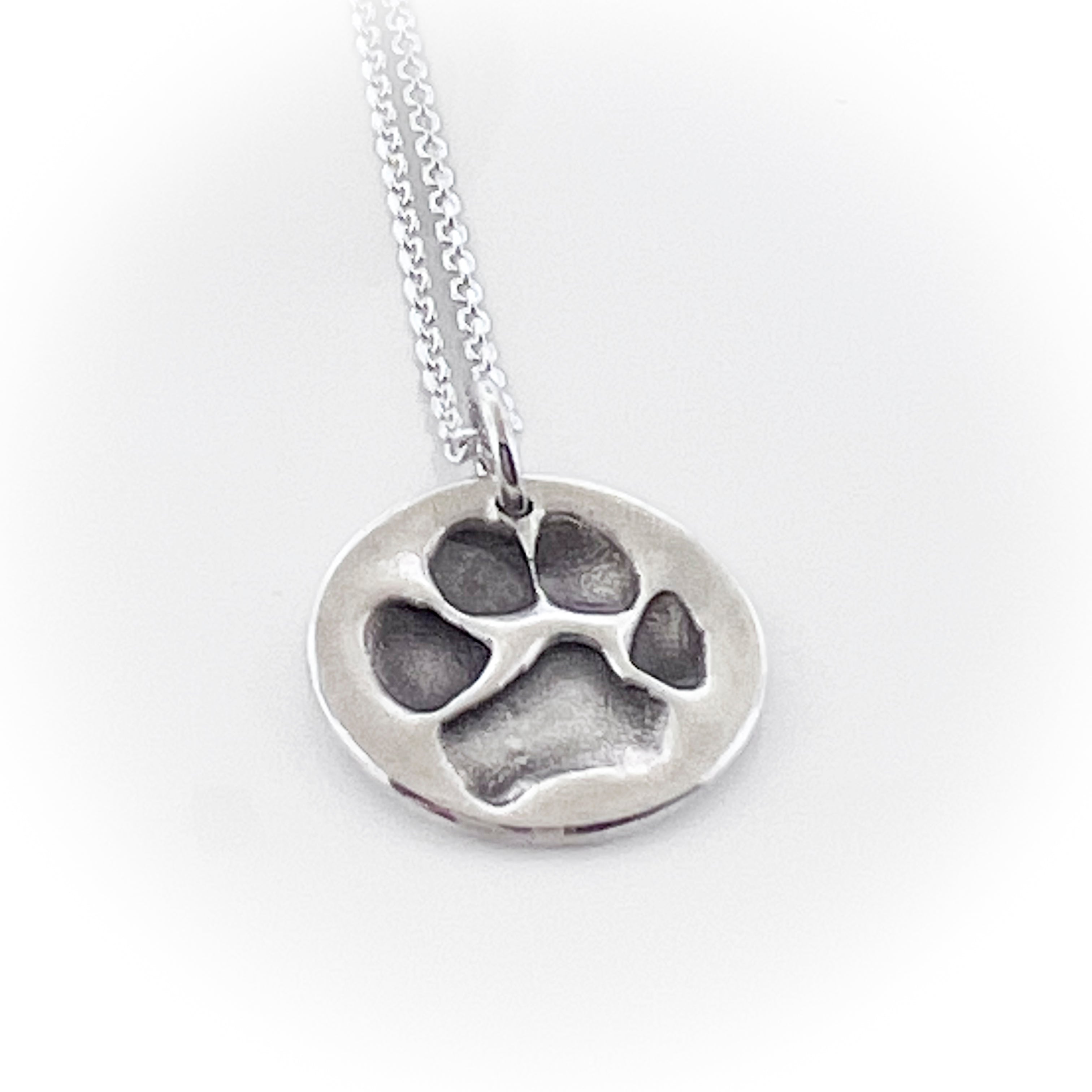 Pet Paw Print Keepsake Charm Necklace - Maya Belle Jewelry 